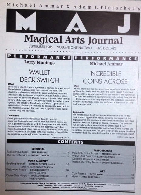 (image for) M A J - Magical Arts Journal